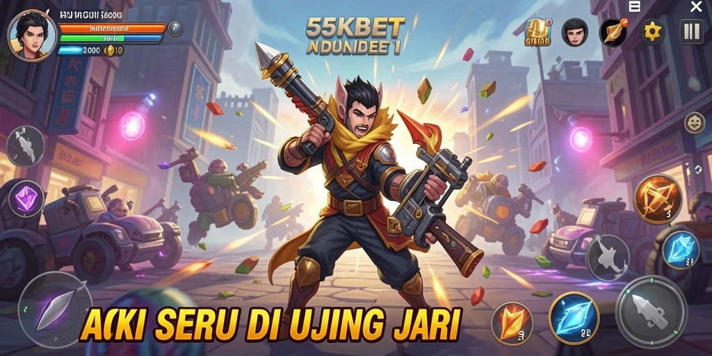 Tampilan gameplay seru dan menantang di 55KBET.