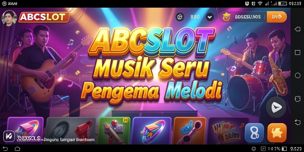 Tampilan gameplay seru di ABCSLOT dengan berbagai lagu.
