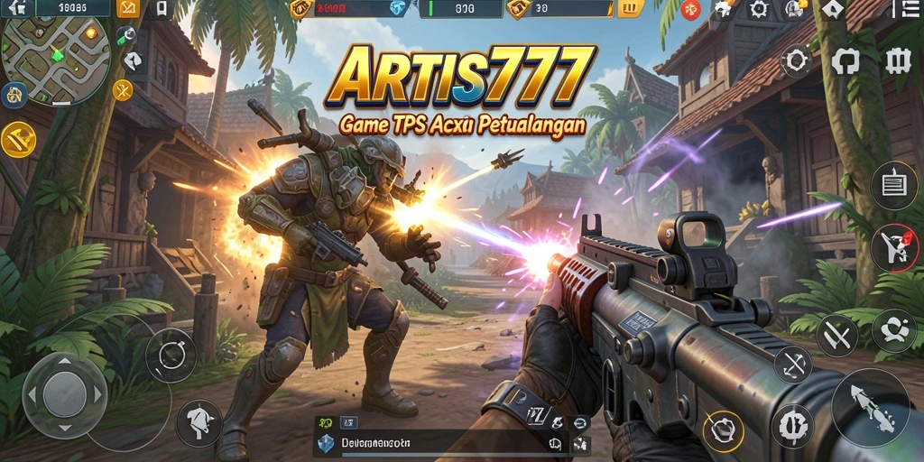 Tangkapan layar utama ARTIS777 menampilkan pertempuran TPS yang seru.