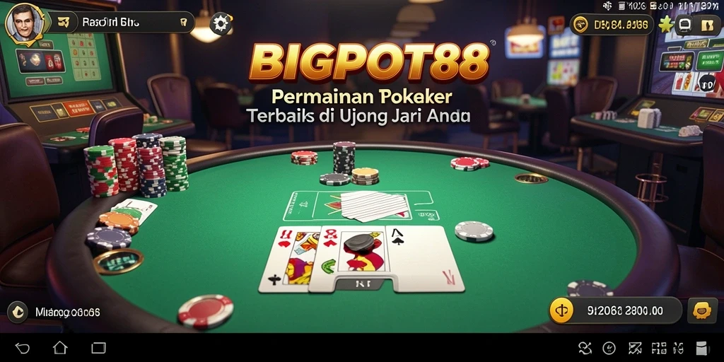 Tampilan menyenangkan dari gameplay BIGPOT88 dengan pengalaman poker yang nyata.