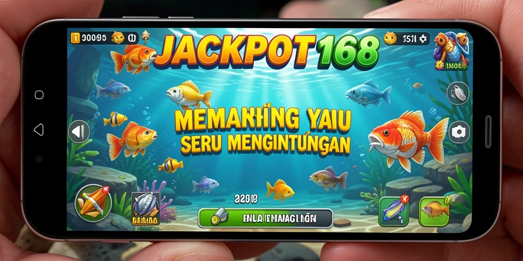 Screenshot JACKPOT168 menampilkan aksi memancing yang seru.