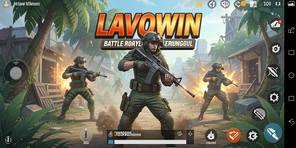 Gameplay LAVOWIN yang mendebarkan dalam pertempuran Battle Royale.