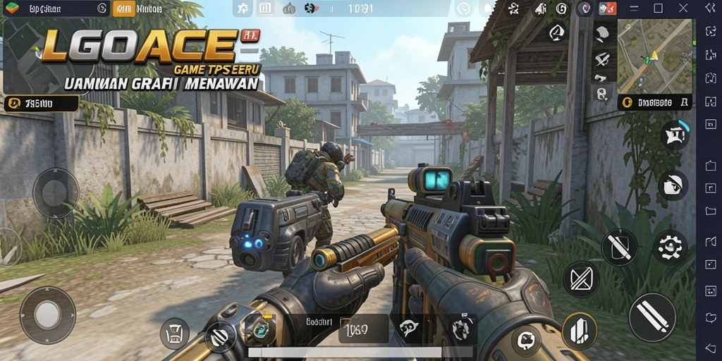 Screenshot LGOACE menunjukkan aksi menegangkan dalam pertempuran TPS.