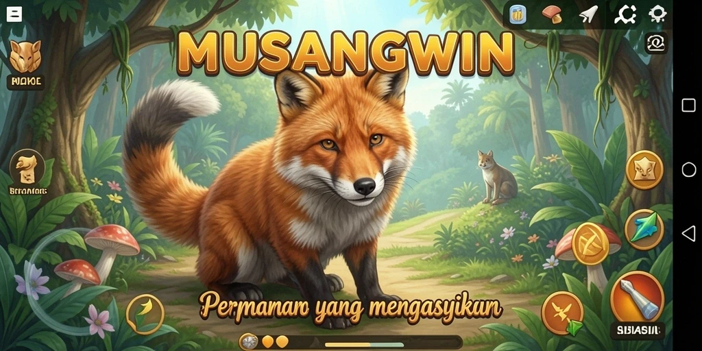 Tampilan menarik dari gameplay santai MUSANGWIN yang menghibur.