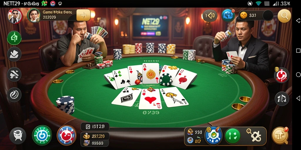 Screenshot gameplay NET29 menunjukkan suasana kompetitif yang mendebarkan.