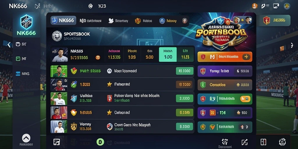 Tampilan screenshot NK666 yang menunjukkan aktivitas taruhan olahraga.