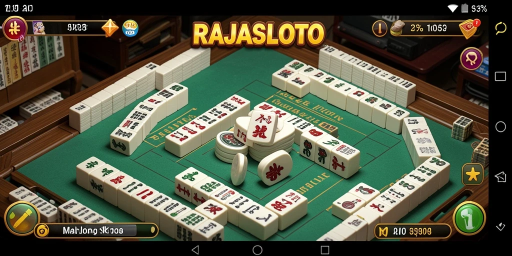 Screenshot RAJASLOTO menampilkan gameplay Mahjong yang seru dan interaktif.