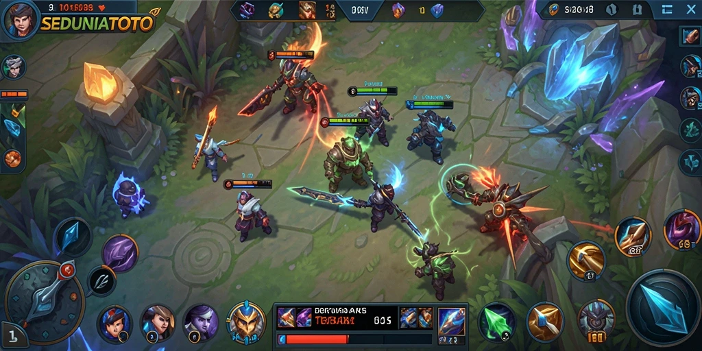 Tampilan gameplay yang dinamis dalam SEDUNIATOTO, penuh aksi dan strategi.