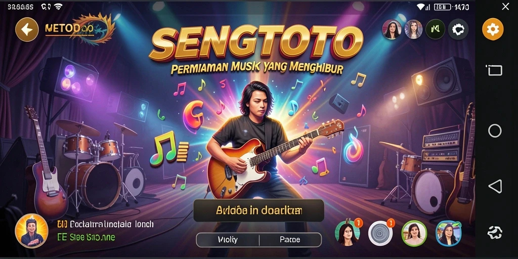 Tampilan gameplay <strong>SENGTOTO</strong> yang menarik dengan berbagai pilihan lagu.