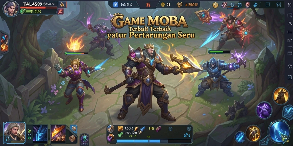 Tampilan gameplay seru dari TALAS89 di arena MOBA.