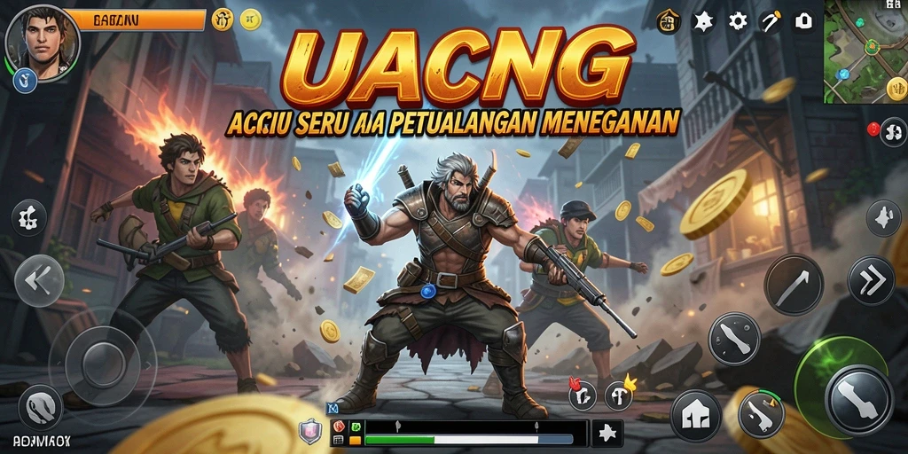 Gameplay seru dan menegangkan dalam UANG, siap untuk petualangan aksi.