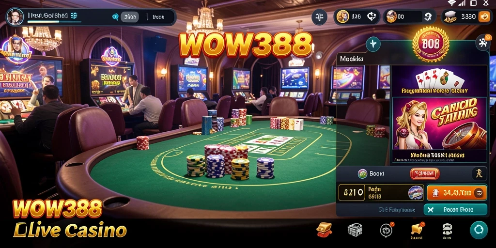 Gameplay WOW388 dengan dealer langsung yang menarik perhatian.