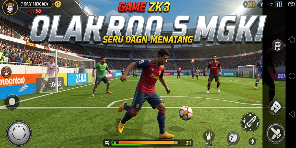 Gameplay ZK3 yang mendebarkan dengan aksi olahraga penuh energi.